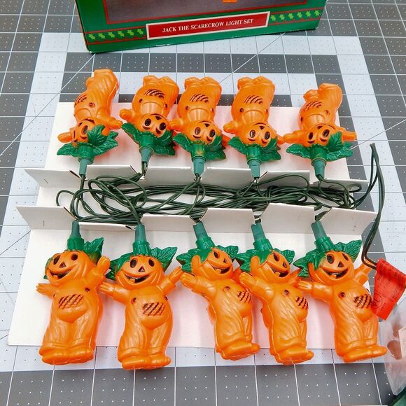 House of Lloyd Jack the Scarecrow Blow Mold String Light Set 10 In A Box - Picture 3 of 10